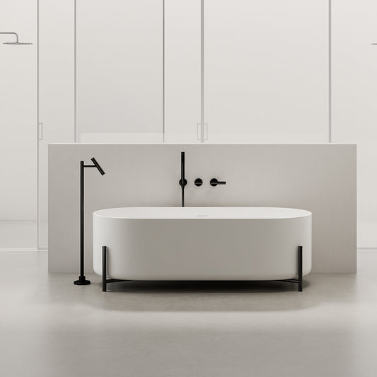 Elevated Oval Solid Surface Freestanding Tub 8566