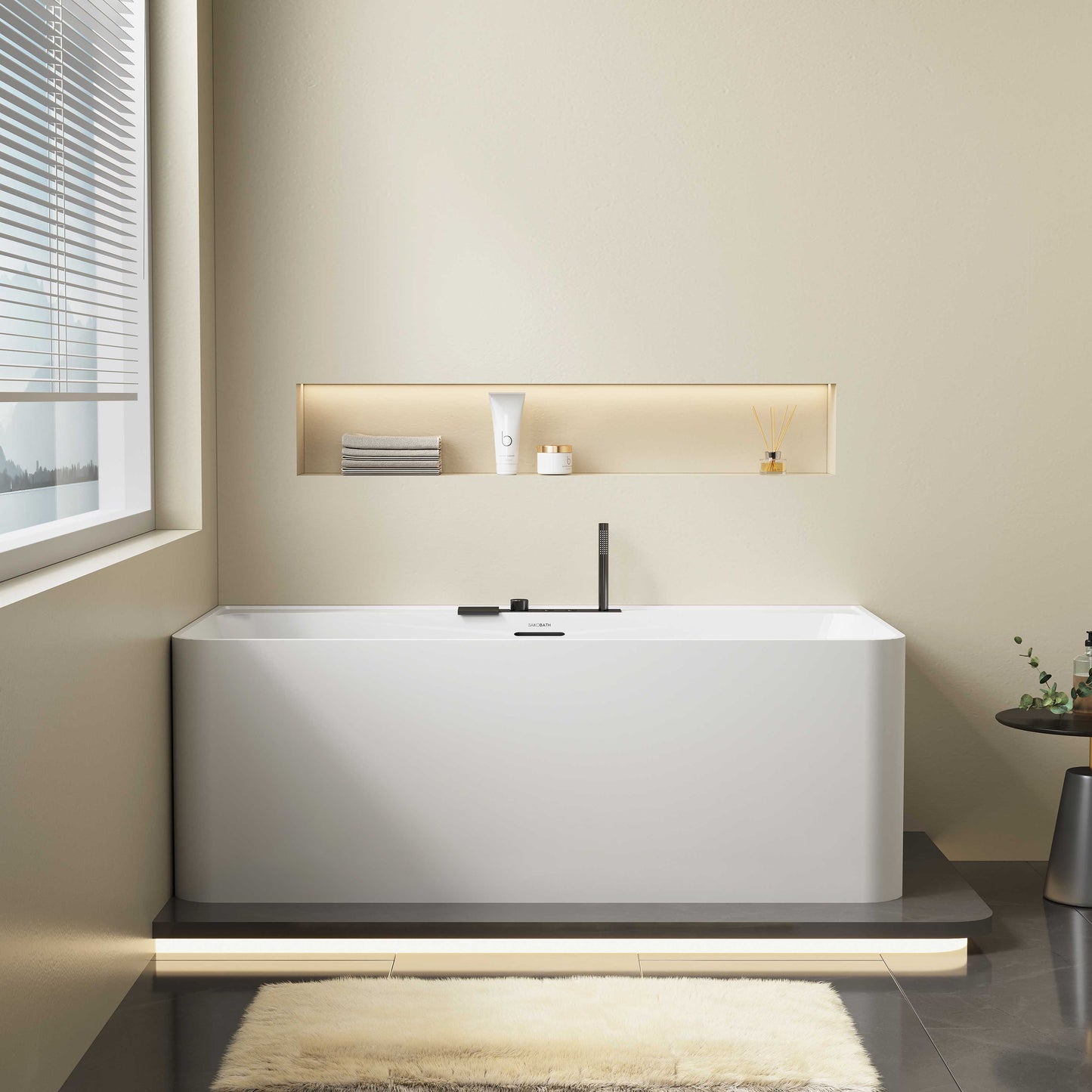 Rectangular Solid Surface Bathtub  913