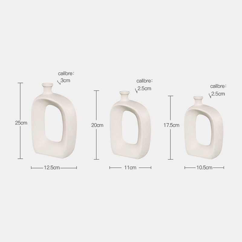 White Ceramic Dry Flowers Vase