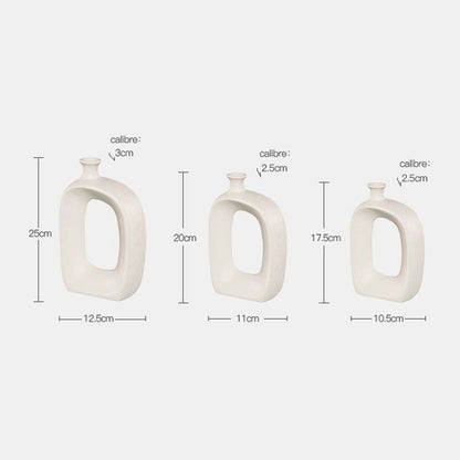 White Ceramic Dry Flowers Vase