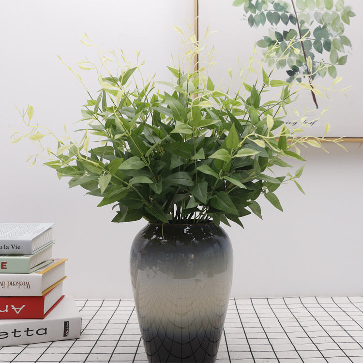 Simulated Green Leaves with 5 Forked Bundles of Willow Leaves