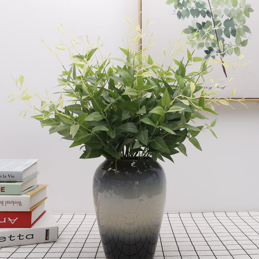 Simulated Green Leaves with 5 Forked Bundles of Willow Leaves