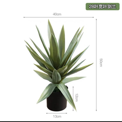 Имитация зеленого растения Агава Напольный бонсай