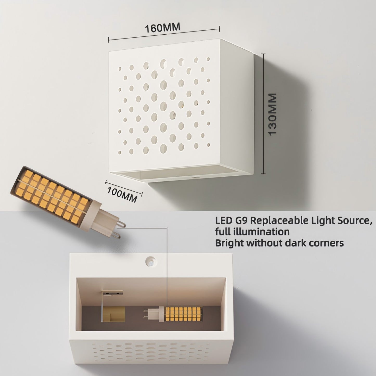 Kvadrata Moderna Gvidita Gipsoa Murlampo 