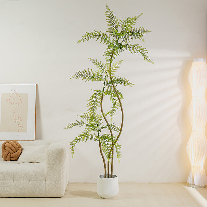 Simulated Plant Decoration Of Blue Jacaranda Potted Green Plants