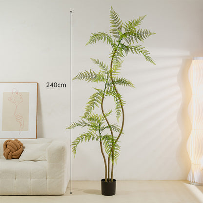 Simulated Plant Decoration Of Blue Jacaranda Potted Green Plants