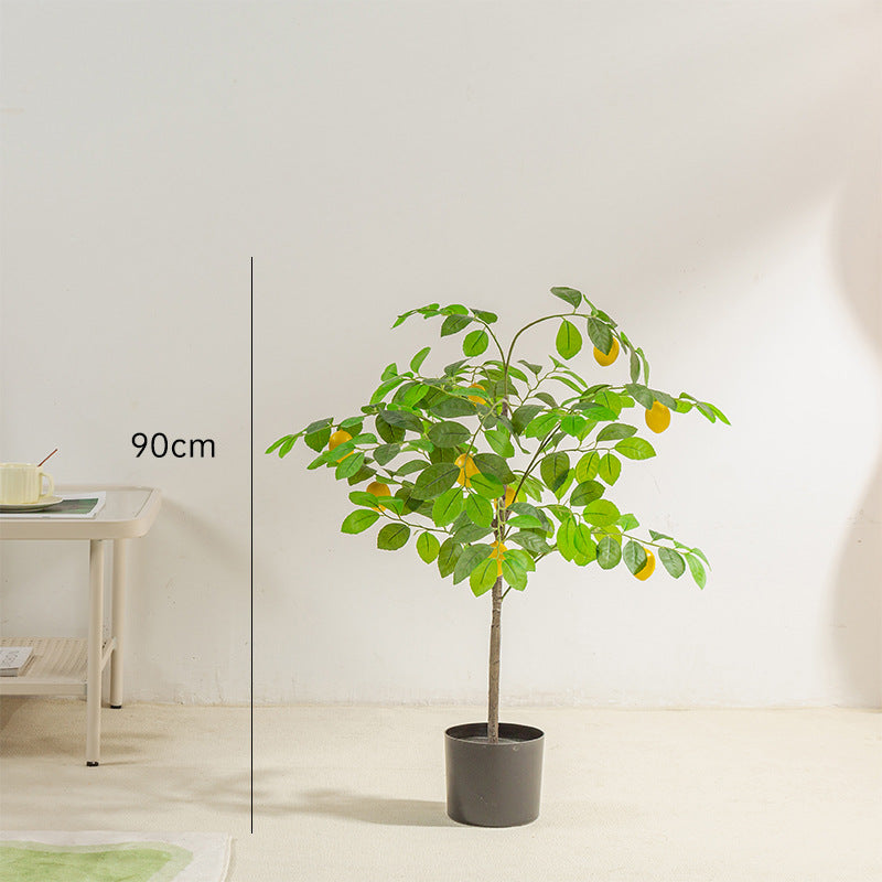 indoor bonsai lemon tree Simulation Lemon Tree Bonsai Indoor Fake Plants – LOVELIFE