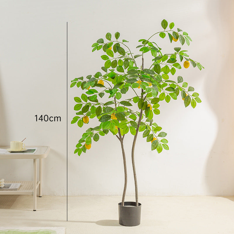 Simulado de Citronarbo Bonsajo Endomaj Falsaj Plantoj