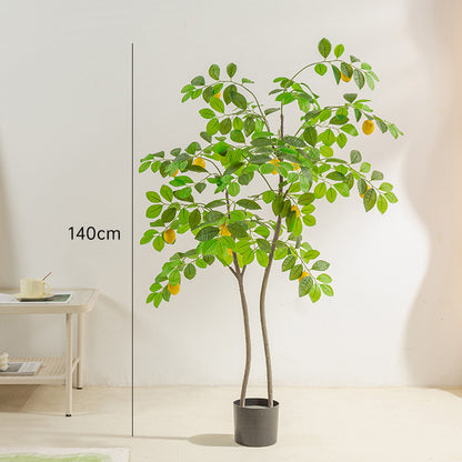 Simulado de Citronarbo Bonsajo Endomaj Falsaj Plantoj