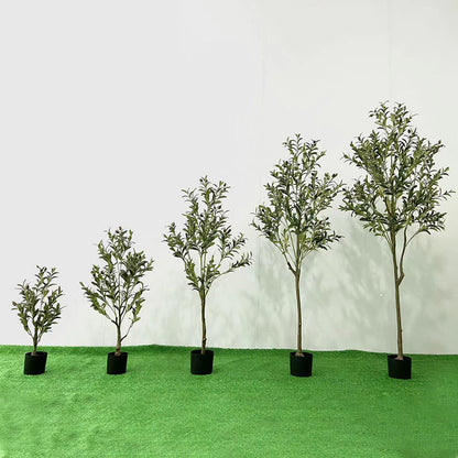Имитация оливкового дерева, горшечный ландшафтный дизайн, зеленое растение, украшение