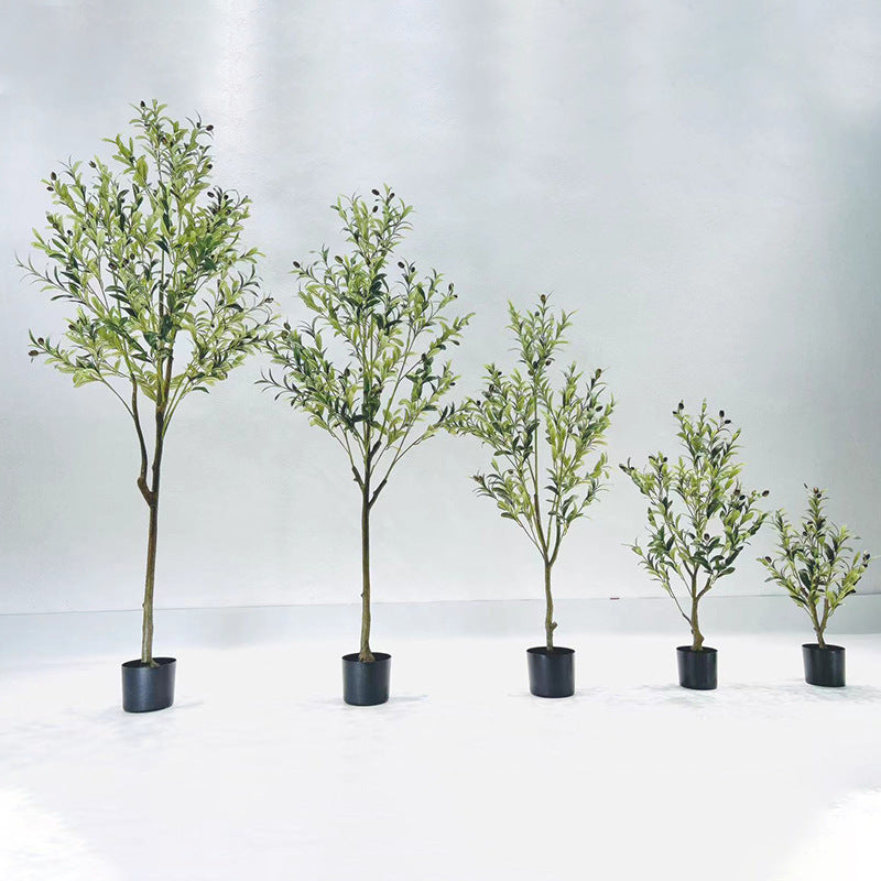 Имитация оливкового дерева, горшечный ландшафтный дизайн, зеленое растение, украшение