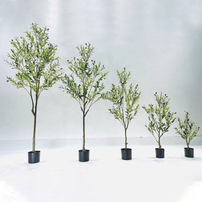 Имитация оливкового дерева, горшечный ландшафтный дизайн, зеленое растение, украшение