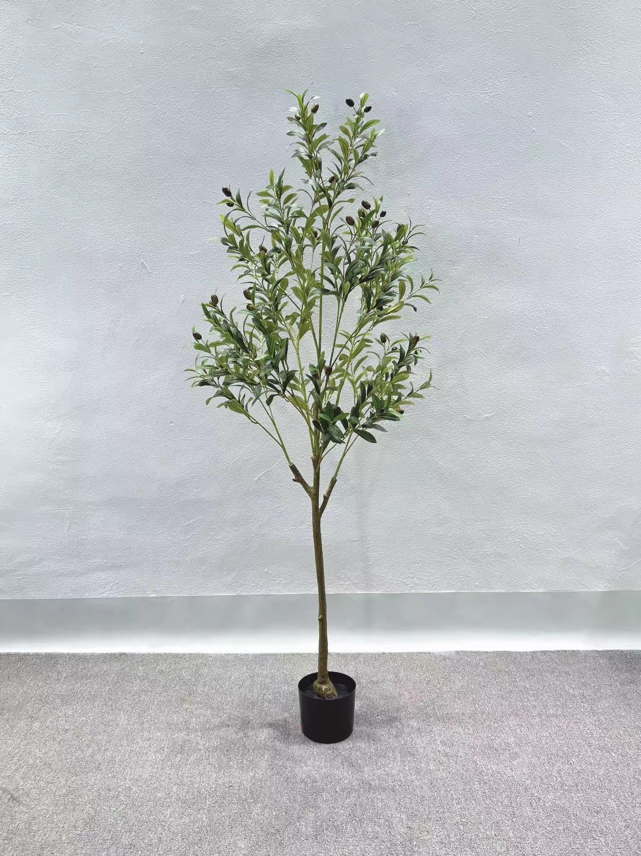 Имитация оливкового дерева, горшечный ландшафтный дизайн, зеленое растение, украшение