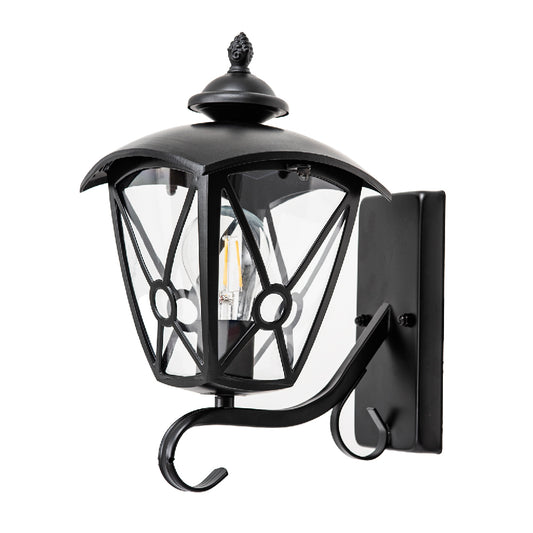 Custom Black Outdoor Wall Light, Iron/Stainless Steel Construction