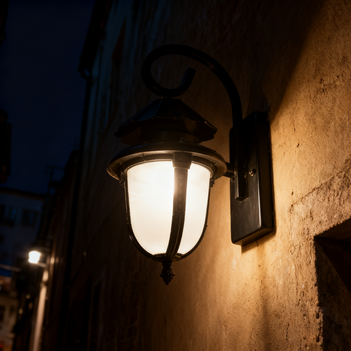 Black Iron Outdoor Wall Sconce, Custom Size & Style Optionsion