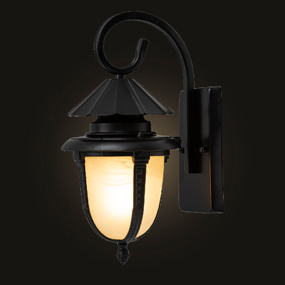 Black Iron Outdoor Wall Sconce, Custom Size & Style Optionsion