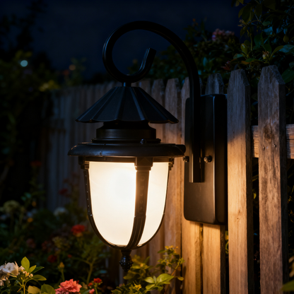 Black Iron Outdoor Wall Sconce, Custom Size & Style Optionsion