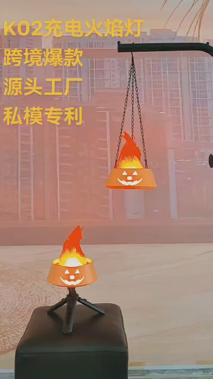 HZ-K02 Simulation Pumpkin Flame Lamp (Rechargeable)