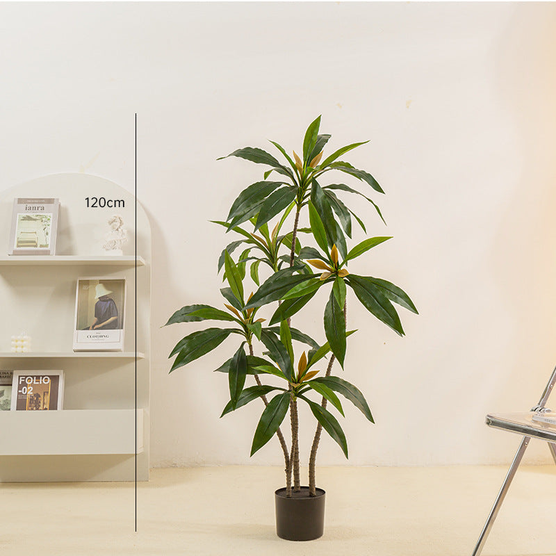 Simulated Green Plant Velvet Potted Plant