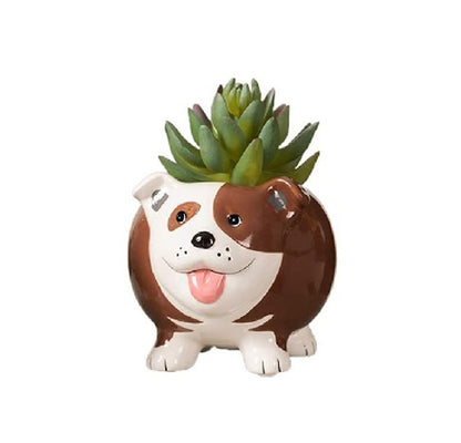 Mini Doggy Shape Succulent Ceramic Plant Pot