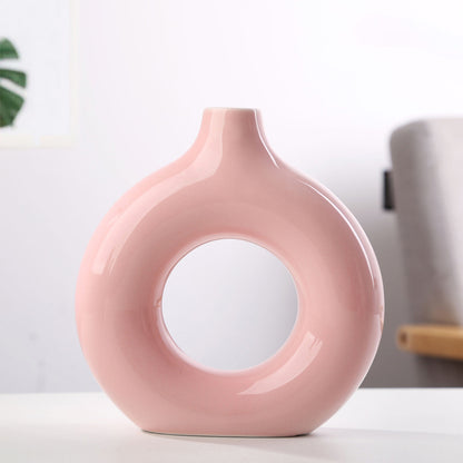 Nature Nordic Porcelain Circle Ceramic Vase