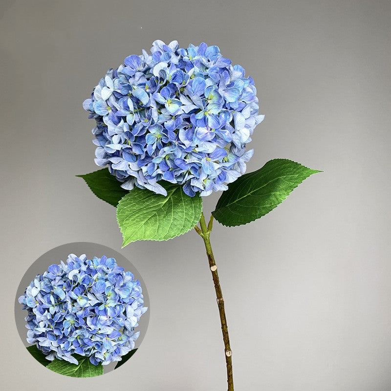 Simulated Hydrangea With Long Branches And Four Leaves