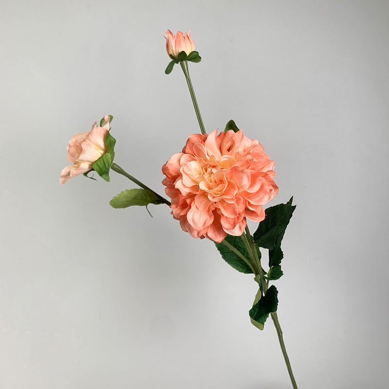 Пион с двумя головками, шелковый цветок Paeonia