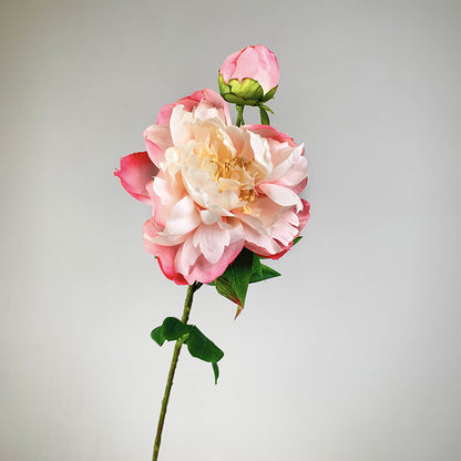 Имитация цветка пиона в гостиной