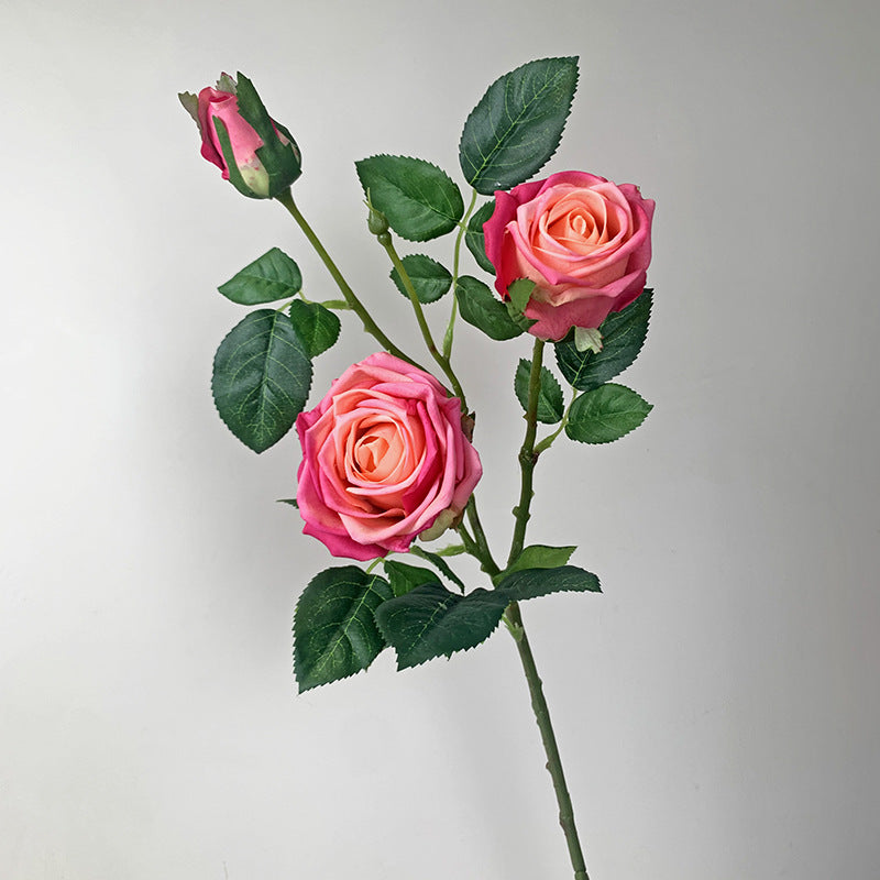 Simulated Rose 3 Head With Realistic Touch