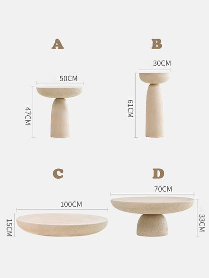 Elefante Modern Art приставной столик из антрацитового цемента