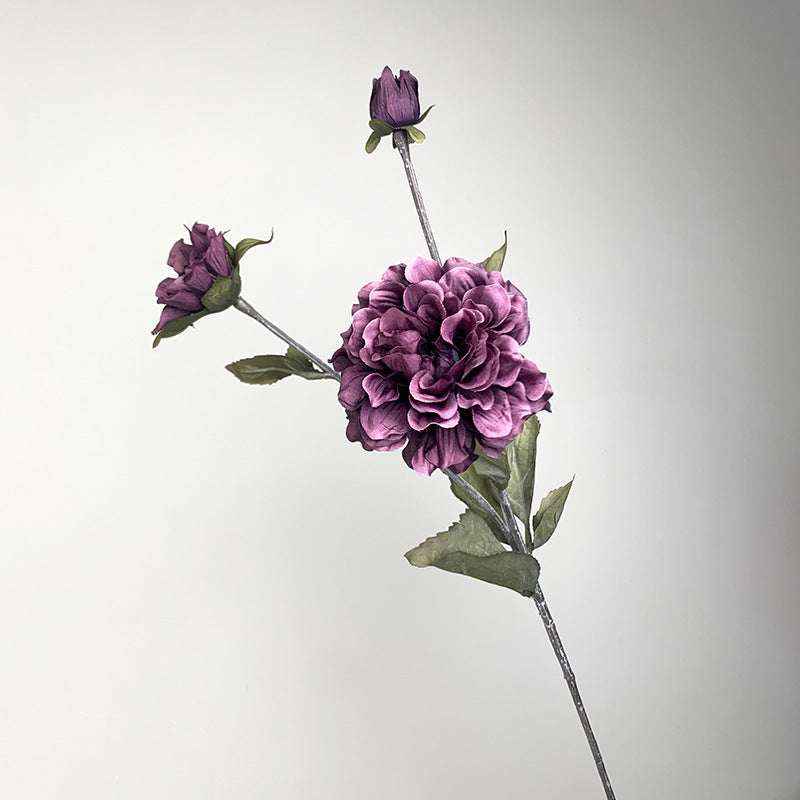 Пион с двумя головками, шелковый цветок Paeonia