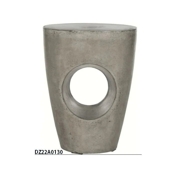 Artefarita Ŝtona Flanka Tablo Tabureto Kaftablo