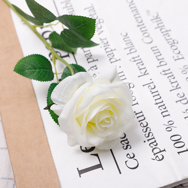 Simulated Flower Colorful Rose Single Branch