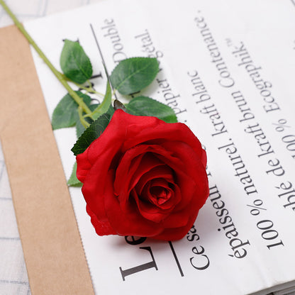 Simulated Flower Colorful Rose Single Branch