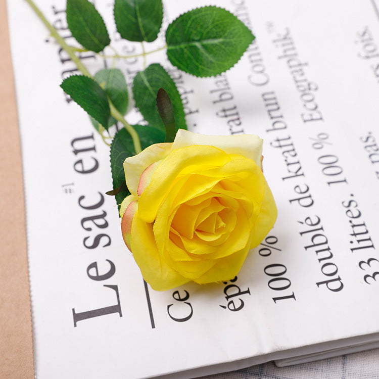 Simulated Flower Colorful Rose Single Branch