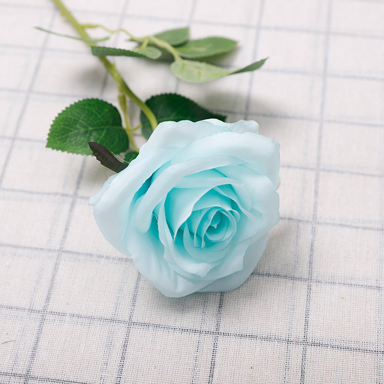 Simulated Flower Colorful Rose Single Branch