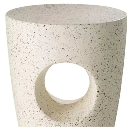 Artefarita Ŝtona Flanka Tablo Tabureto Kaftablo